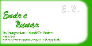 endre munar business card